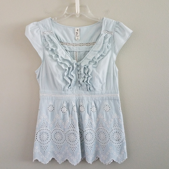 Anthropologie Tops - Anthro Floreat Tambor Scalloped Hem Top Sz 8